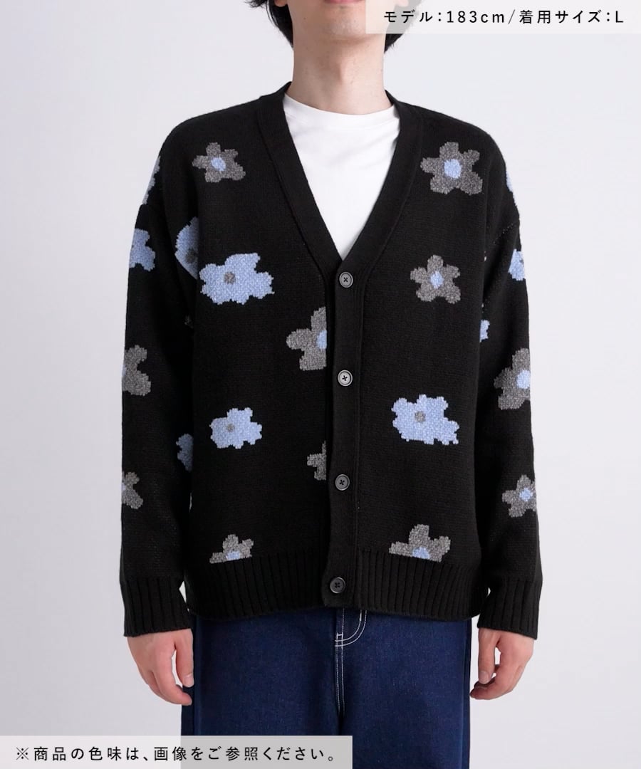 モール花柄ニットカーデ | [公式]ラコレ（LAKOLE）通販