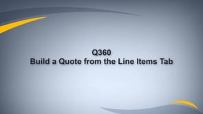 Build Quote Line Items