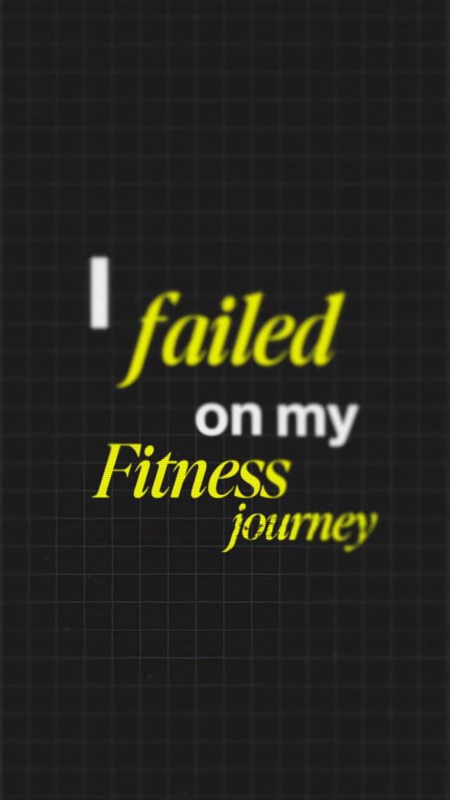 [Ali] I failed on my fitness journey