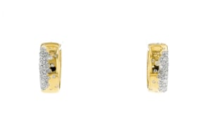 50 ct. t.w. Scattered Diamond Hoop Earrings in 18kt Gold Over Sterling