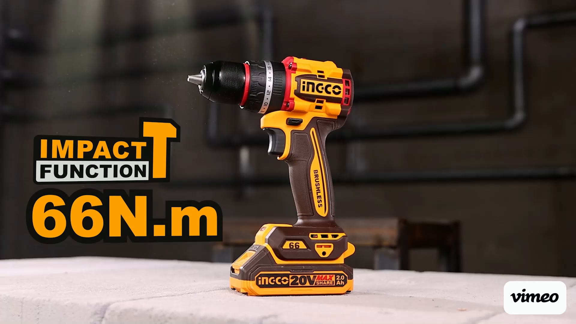 INGCO 20V Compact Brushless Cordless Impact Drill_CIDLI206681_