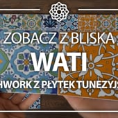 Video: Wati - dekoracyjny patchwork z Tunezji 10 x 10 cm, 50 płytek w pudełku (0,5m2)
