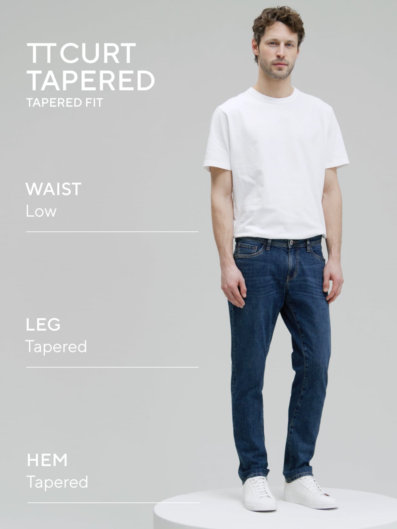 TTCURT TAPERED, Tapered Fit - Bund: Tief, Bein: Schmal zulaufend, Saum: Schmal