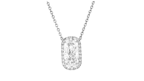2.20 ct. t.w. Cushion-Shaped Lab-Grown Diamond Necklace in Platinum