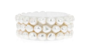 5-9mm Cultured Baroque Pearl Jewelry Set: Three Stretch Bracelets