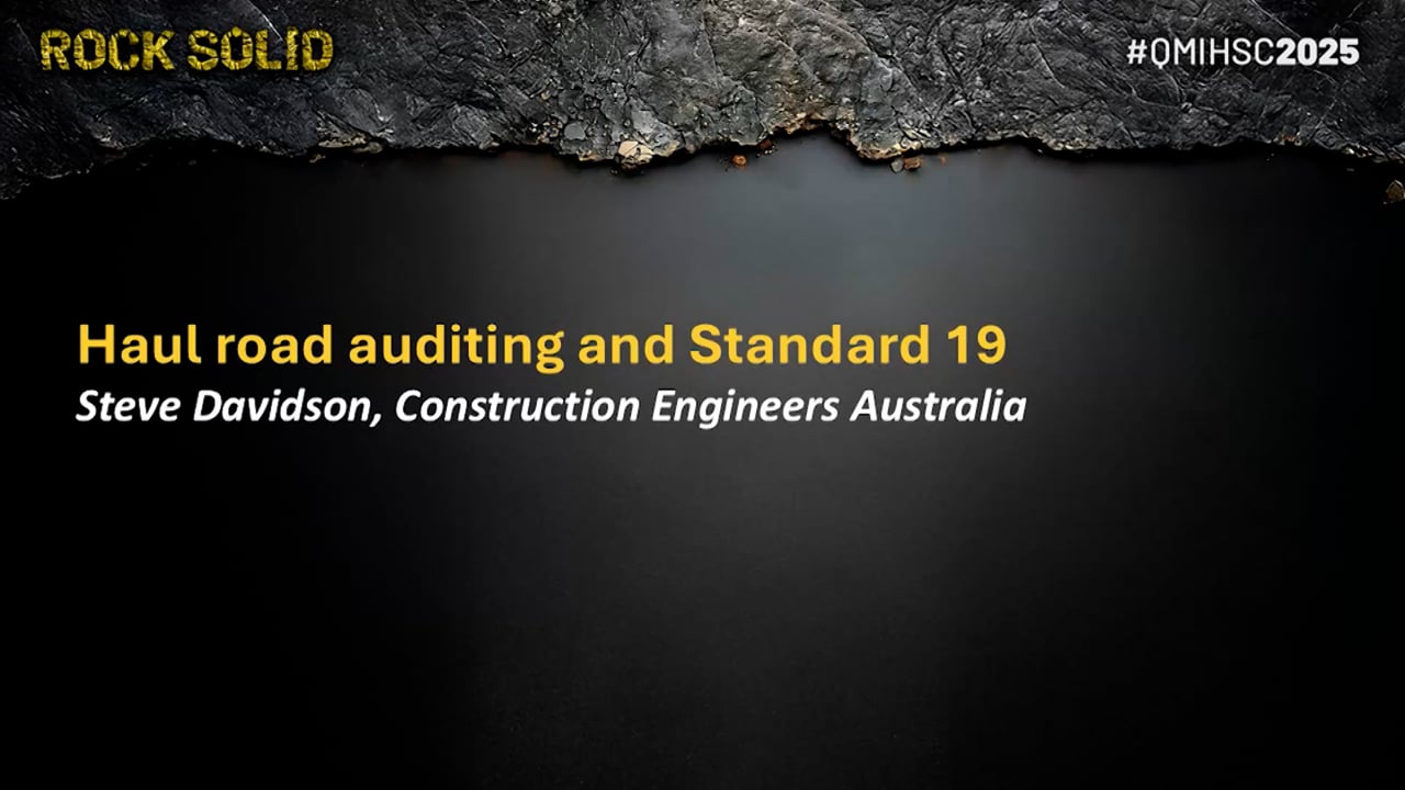 Davidson - Haul road auditing and Standard 19