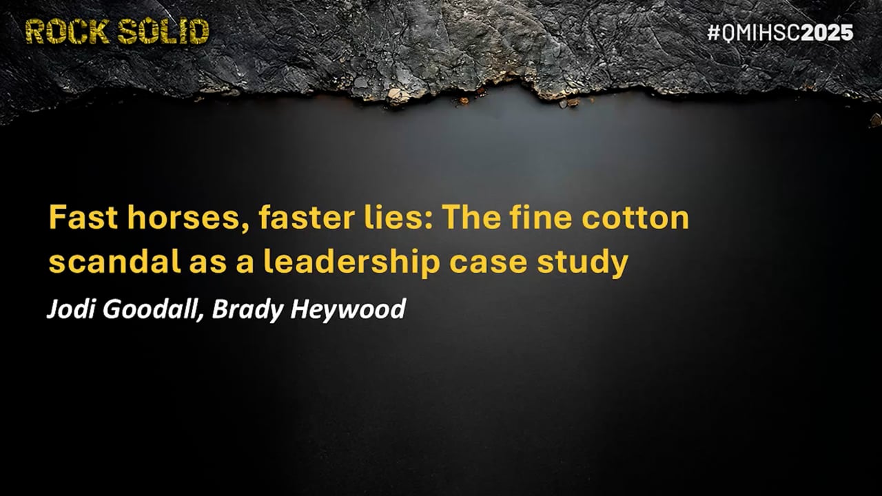 Goodall - Fast horses, faster lies: The fine cotton scandal as a leadership case study