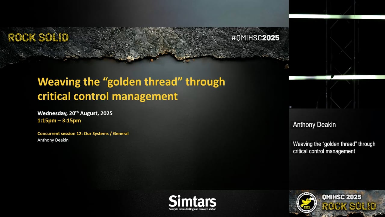 Deakin - Weaving the “golden thread” through critical control management