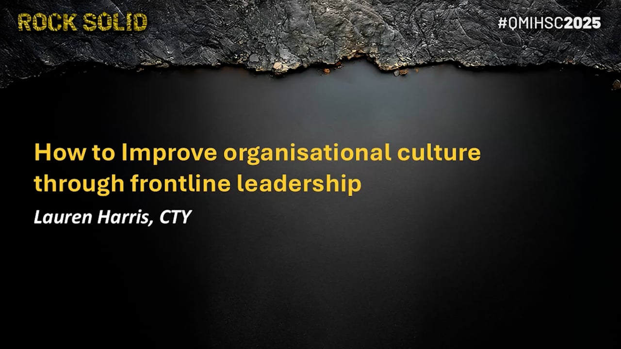 Harris - How to Improve organisational culture through frontline leadership