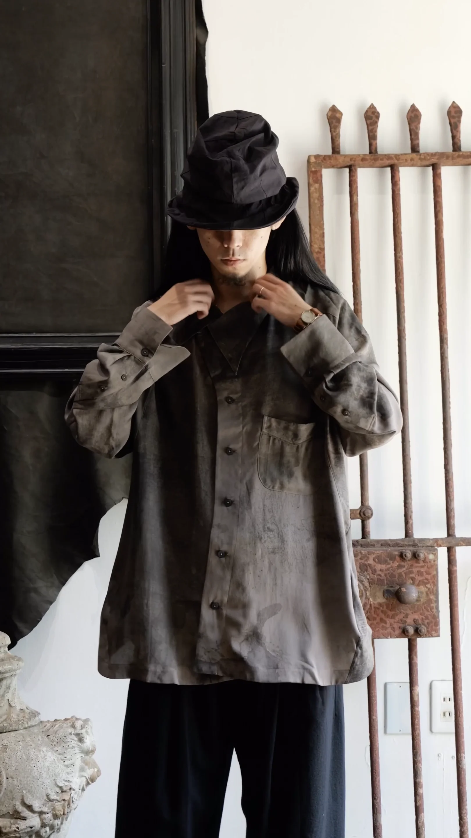 0M2530715. Reversed Digital Print Oversize Shirt. ZIGGY CHEN