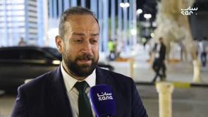 لقاء مع وزير الإعلام حمزة المصطفى على هامش انطلاق معرض دمشق الدولي