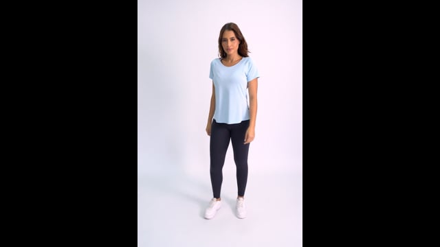 Blusa Fitness Azul Pastel Air Dry Fit
