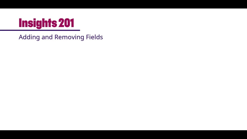 Insights 201: Explore Field Picker