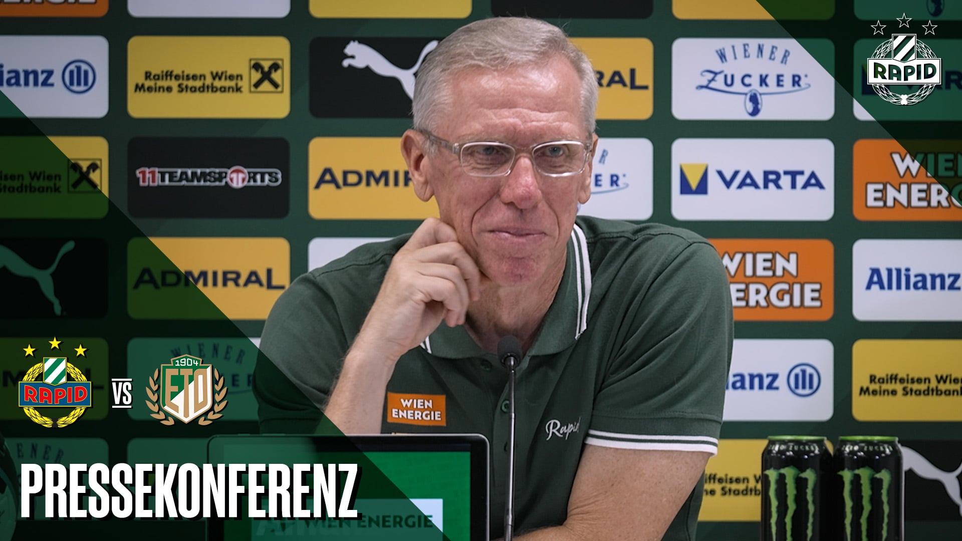 Pressekonferenz nach dem Rückspiel gegen Győri ETO FC