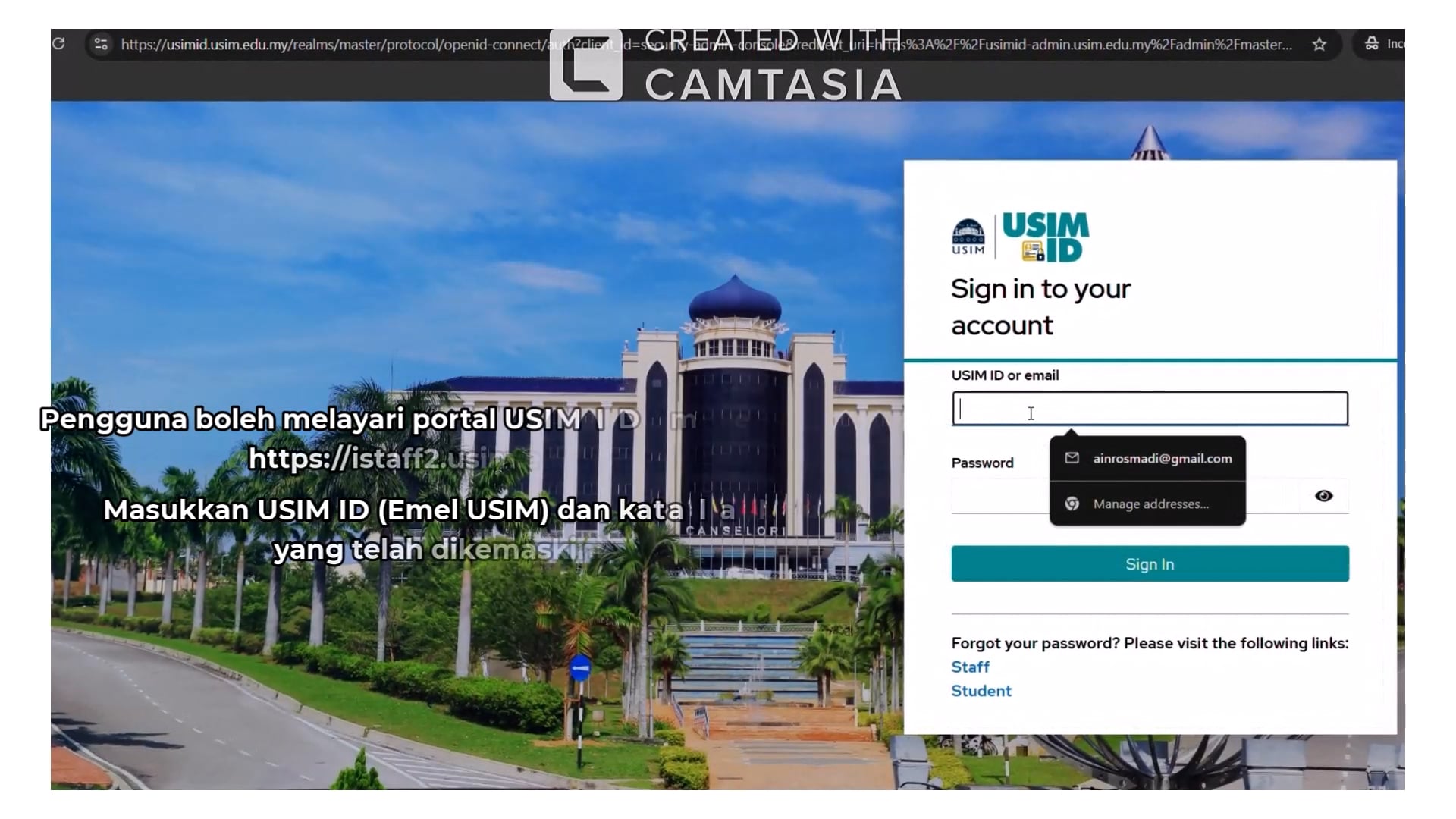 Login ke USIM ID