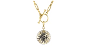 Sterling Silver and 18kt Gold Over Sterling Spider Web Charm