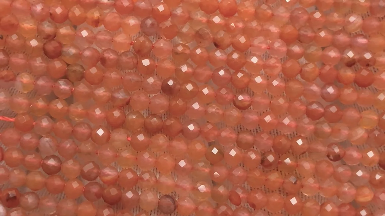 レッドアゲート（南紅瑪瑙） ラウンドカット2.5mm 1連 ｜天然石ビーズ