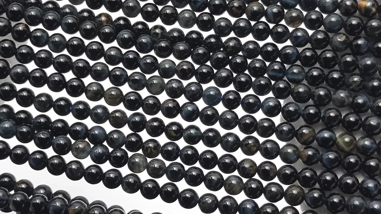 天然色ブルータイガーアイ ラウンド3mm ｜天然石ビーズの卸問屋・通販