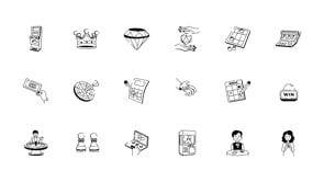 Animated Lotto Game Doodle, an Outline Icon by Vectors Market (Thumbnail 5 of 5)