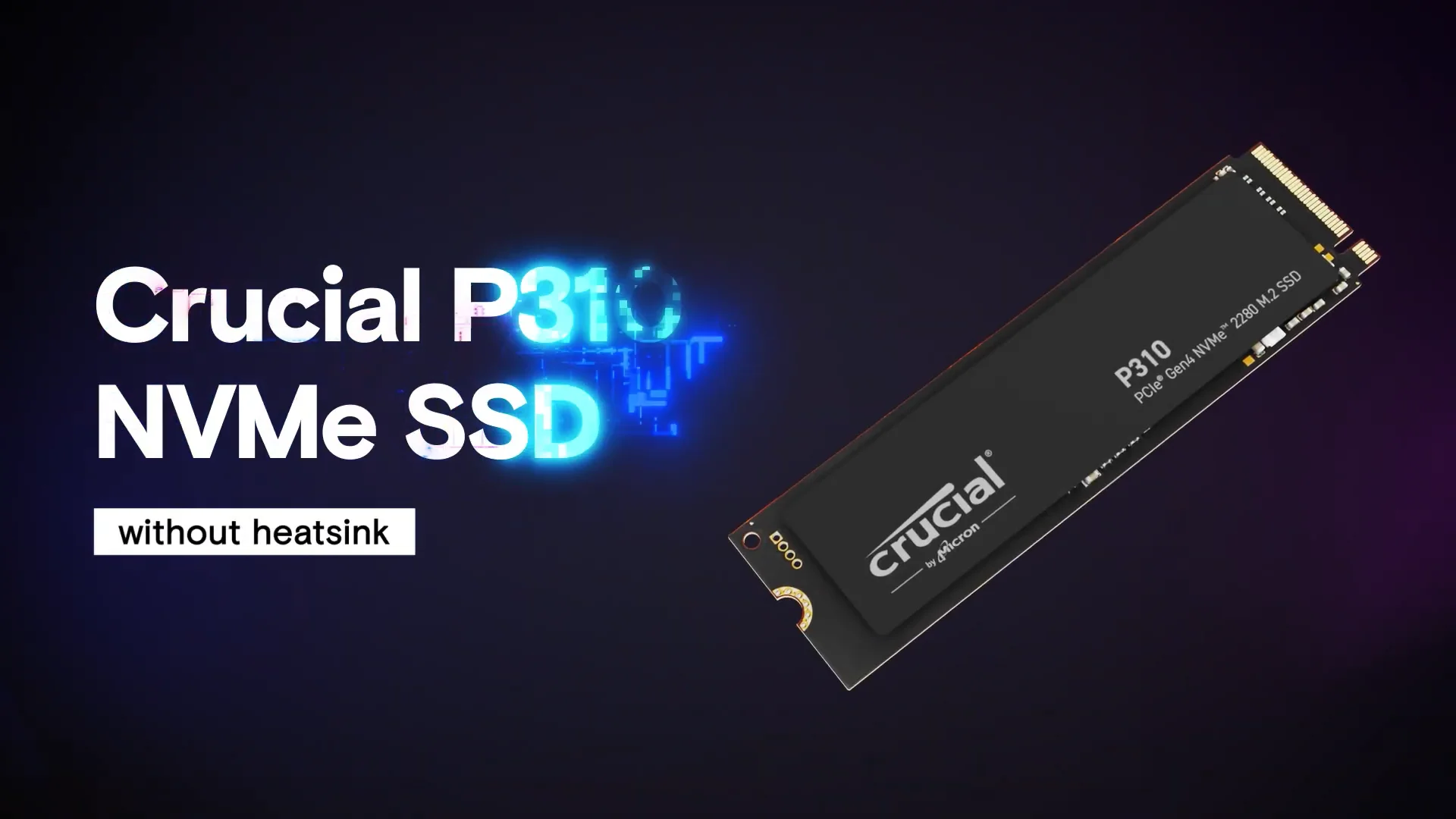 Crucial P310 4TB M.2 2280 NVMe PCIe 5.0 SSD with heatsink