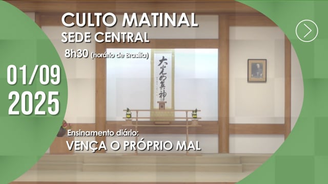 Capa do vídeo do “Culto Matinal | Sede Central - 01/09/2025”.