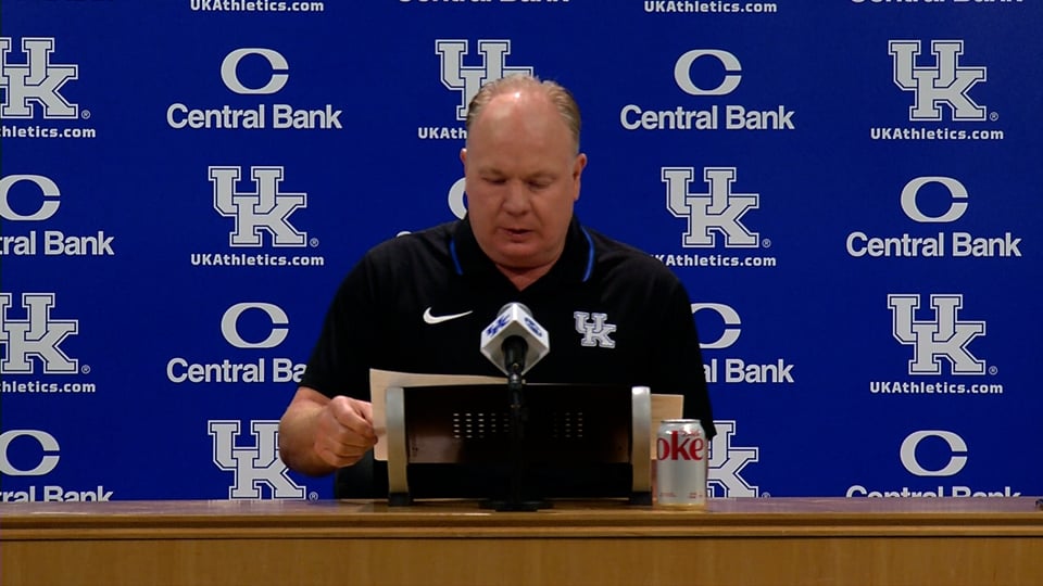 VIDEO:  UK Coach Mark Stoops Previews Ole Miss Game
