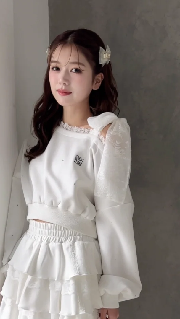 ワンショルリボンスウェットトップス | Rlab store