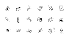 Animated Stationery Tools Drawing, an Outline Icon by Vectors Market (Thumbnail 4 of 4)