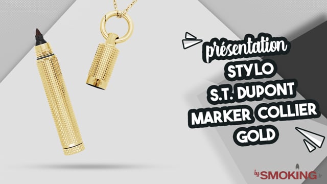 Pendentif Stylo ST Dupont Avec Lacet – Argenté – Neuf Avec Boîte Et Housse – Collier Signature