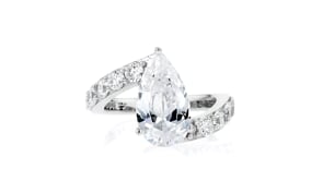 4.40 ct. t.w. CZ Swirl Ring in Sterling Silver