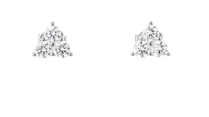 1.30 ct. t.w. CZ Three-Stone Earrings in Sterling Silver