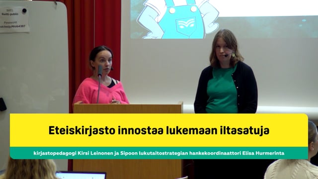 Kirsi Leinonen ja Elisa Hurmerinta: Eteiskirjasto innostaa lukemaan iltasatuja