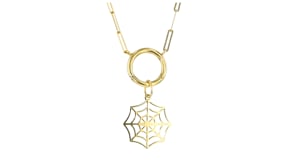 Italian 14kt Yellow Gold Spider Web Charm
