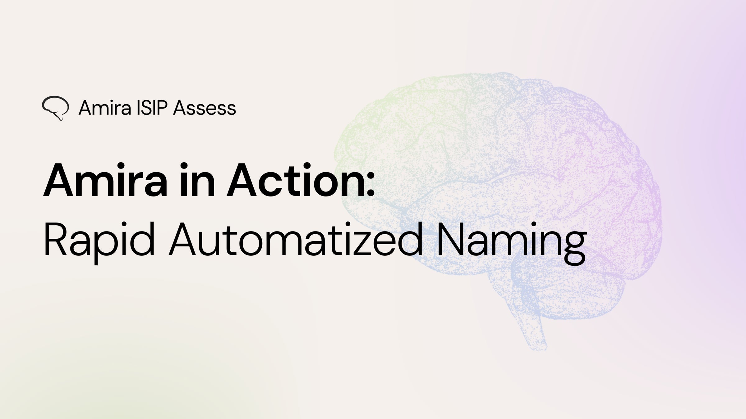 Assessment Task: Rapid Automatized Naming (Kindergarten) | Videos ...
