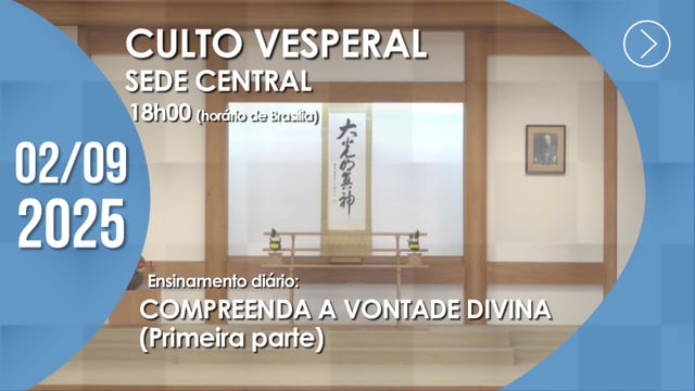 Capa do vídeo “Culto Vesperal | Sede Central - 02/09/2025”
