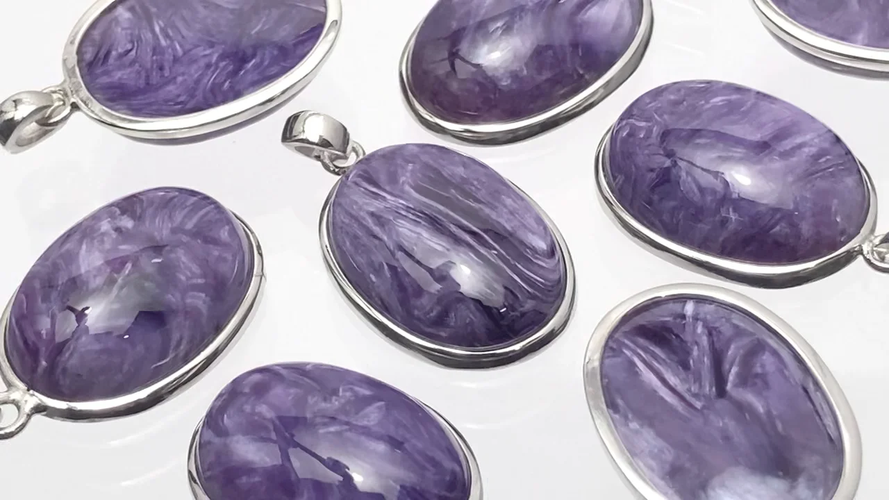 チャロアイト（産地・ロシア） ペンダントトップ20×14mm SILVER925製 1