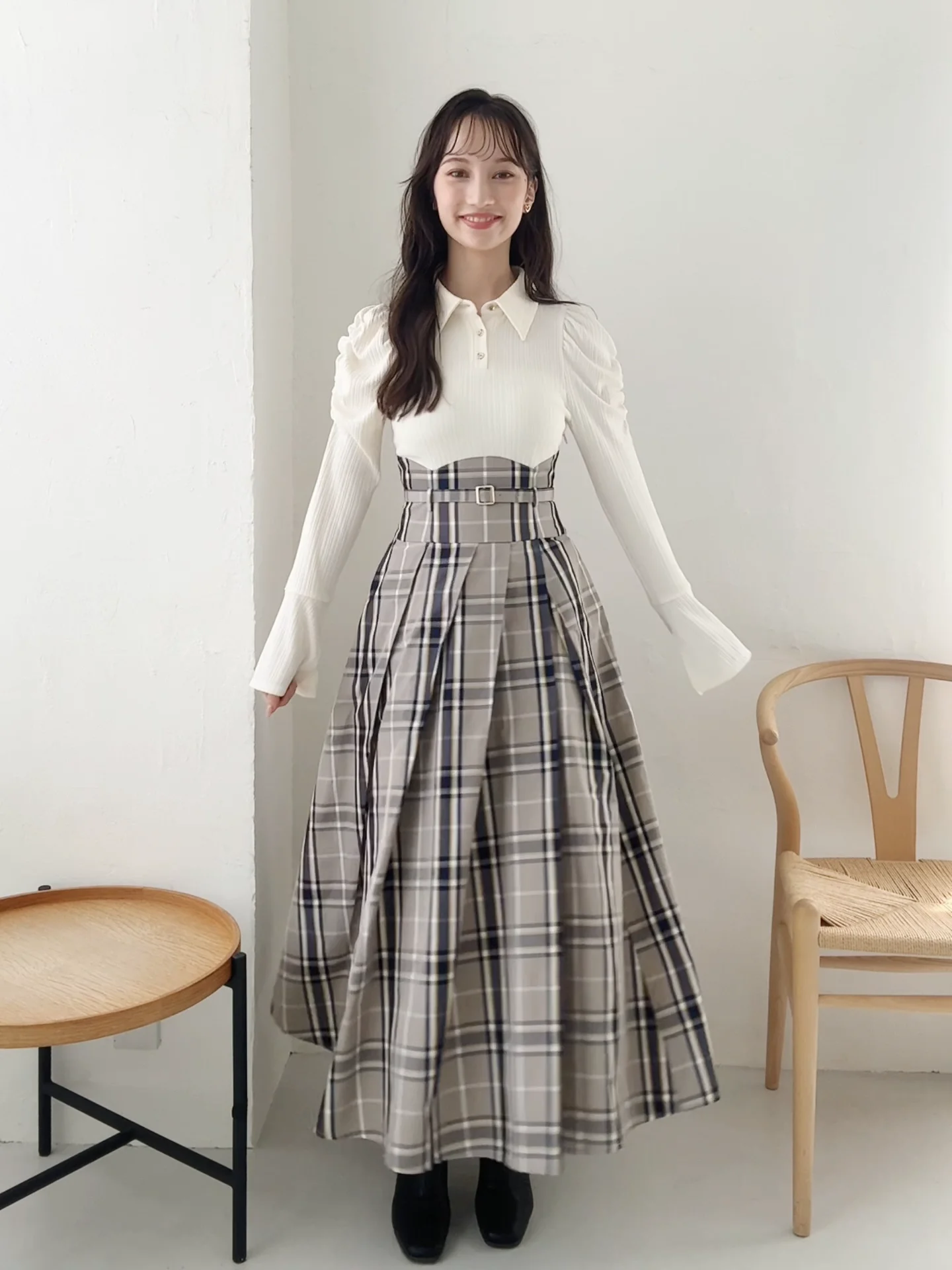 シャツカラーコルセットタックワンピース｜ダズリン（dazzlin）公式