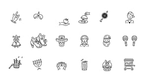 Animated Festival Icon Art Set, an Outline Icon by Prosymbols (Thumbnail 4 of 4)