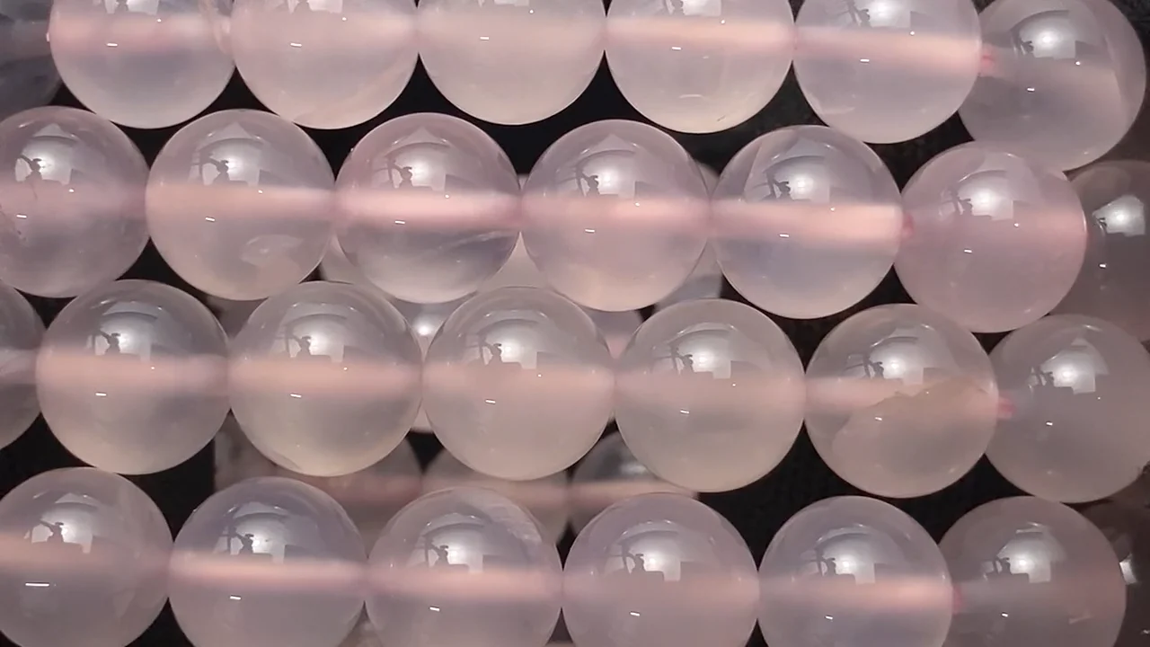 ゆい⭐️天然石ブレスレット3049⭐️1点もの ローズピンクカルセドニー ゆい⭐️天然石ブレスレット3049⭐️1点もの ローズピンク