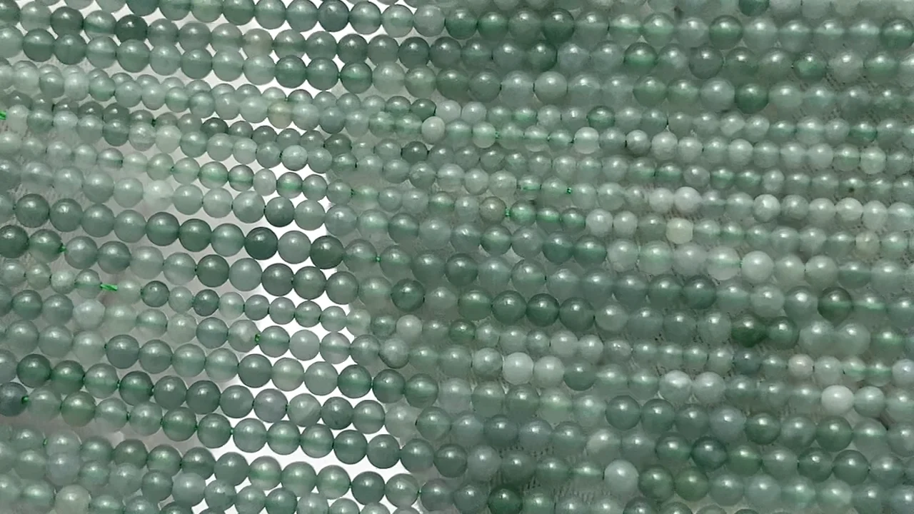 グアテマラ翡翠（ジェイダイト） ラウンド2mm 1連｜天然石ビーズの卸