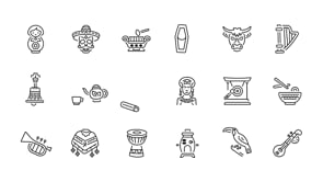 Animated Culture Icon Art Set, an Outline Icon by Prosymbols (Thumbnail 4 of 4)