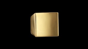 Italian Square Flat-Top Monogram Ring in 14kt Yellow Gold