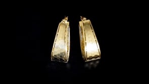 Italian 18kt Yellow Gold Filigree Hoop Earrings