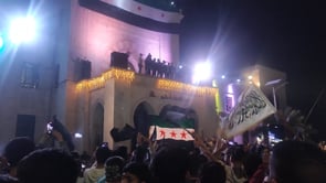 لقطات من احتفالية الذكرى الرابعة عشر للثورة السورية في مدينة حماة