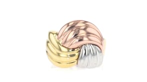 C. 1980 Vintage 14kt Tri-Colored Gold Knot Ring
