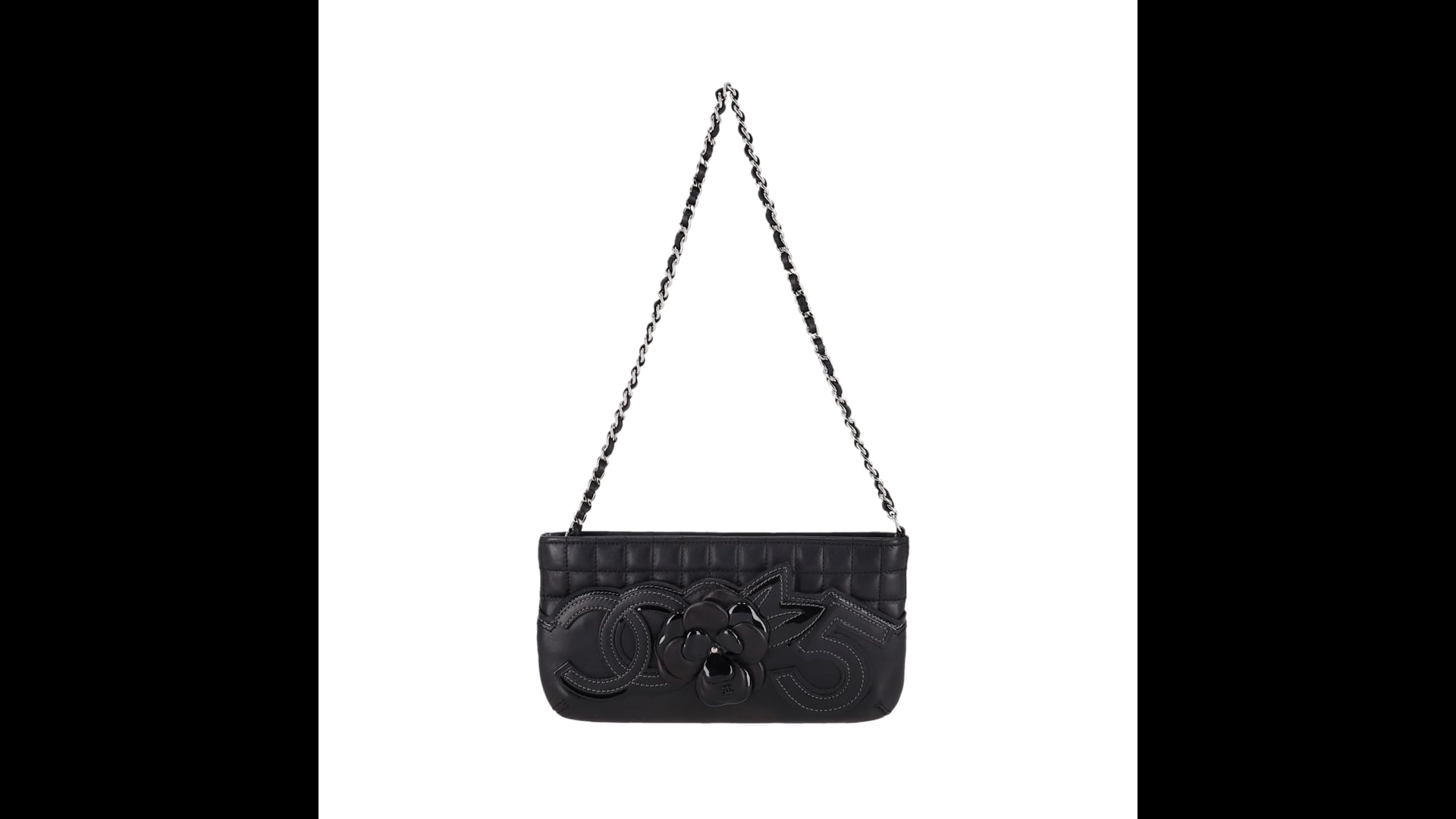 Chanel Camellia Flower, No. 5 and 'CC' Logo Leather Clutch Bag On