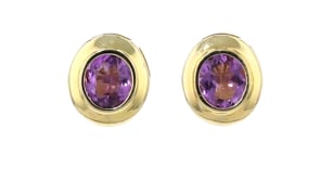 C. 1980 Vintage 8.00 ct. t.w. Amethyst Earrings in 14kt Yellow Gold
