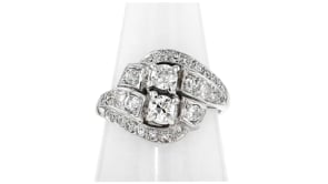 C. 1950 Vintage 1.00 ct. t.w. Diamond Ring in 14kt White Gold