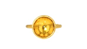 C. 1990 Vintage Marco Bicego 3.50 Carat Citrine Ring in 18kt Yellow Gold