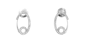 C. 1990 Vintage .70 ct. t.w. Diamond Swirl Earrings in 18kt White Gold
